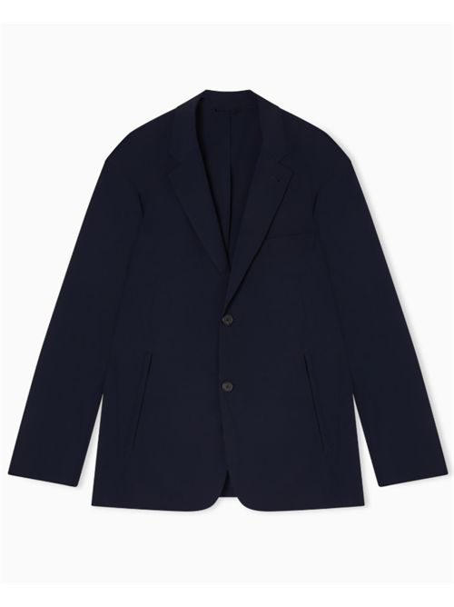 SINGLE-BREASTED BLAZER EMPORIO ARMANI | EM005439.AF13772UB118 IC.0920 BLU NAVY